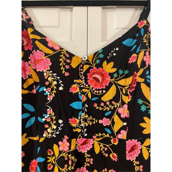 Express black floral tank midi dress size xs - Picture 4 of 11
